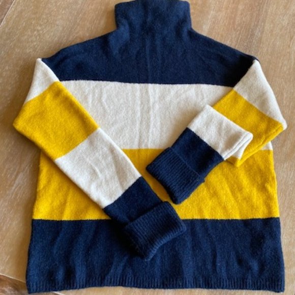 C & C California Sweaters - Striped Turtleneck Sweater